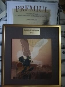  Premiul USR Dobrogea pentru cartea de poezie- 2017, Daniela VARVARA, Lodebar (Jurnal din casa uitării); Junimea, Iași, 2017